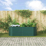 Letto rialzato da giardino Verde 240 x 80 x 81 cm Acciaio