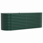 Letto rialzato da giardino Verde 240 x 80 x 81 cm Acciaio