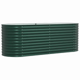 Letto rialzato da giardino Verde 240 x 80 x 81 cm Acciaio