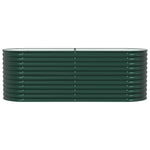 Letto rialzato da giardino Verde 240 x 80 x 81 cm Acciaio