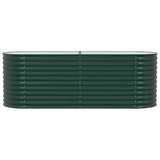 Letto rialzato da giardino Verde 240 x 80 x 81 cm Acciaio