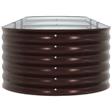 Letto rialzato da giardino Marrone 320 x 80 x 44 cm Acciaio