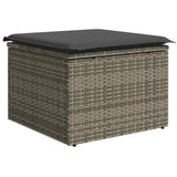 Set Divano da Giardino con cuscino 6 pcs Grigio polyrattan