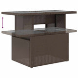 Set Divano da Giardino 9 pcs Marrone polyrattan