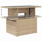 Set Divano da Giardino 6 pcs Beige e Crema polyrattan