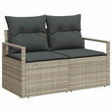 Set Divano da Giardino 8 pcs Grigio chiaro polyrattan