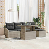 Set Divano da Giardino con cuscino 6 pcs Grigio chiaro