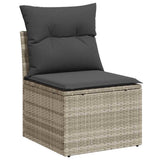 Set Divano da Giardino con cuscino 6 pcs Grigio chiaro