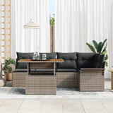 Set Divano da Giardino con cuscino 6 pcs Grigio