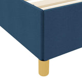 Struttura del letto con materasso Blu 120 x 190 cm Tessuto