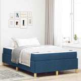 Struttura del letto con materasso Blu 120 x 190 cm Tessuto