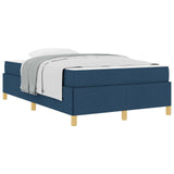Struttura del letto con materasso Blu 120 x 190 cm Tessuto