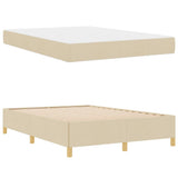Struttura del letto con materasso Crema 140 x 200 cm Tessuto