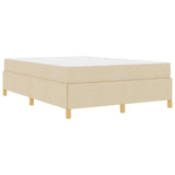 Struttura del letto con materasso Crema 140 x 200 cm Tessuto