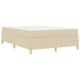 Struttura del letto con materasso Crema 140 x 200 cm Tessuto