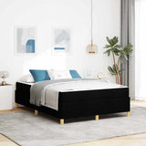 Struttura del letto con materasso Nero 160 x 200 cm Tessuto