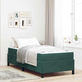 Struttura del letto Verde Scuro 100 x 200 cm Tessuto