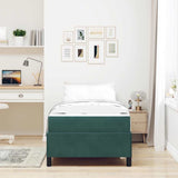 Struttura del letto Verde Scuro 100 x 200 cm Tessuto