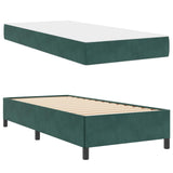Struttura del letto Verde Scuro 100 x 200 cm Tessuto