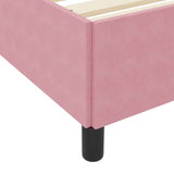 Struttura del letto con materasso Rosa 120 x 190 cm Tessuto