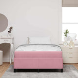 Struttura del letto con materasso Rosa 120 x 190 cm Tessuto
