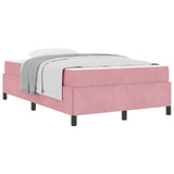 Struttura del letto con materasso Rosa 120 x 190 cm Tessuto