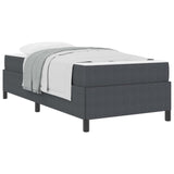Struttura del letto Grigio scuro 90 x 200 cm Tessuto