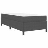 Struttura del letto Grigio scuro 90 x 200 cm Tessuto