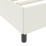 Struttura del letto con materasso Crema 90 x 200 cm Tessuto