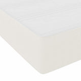 Struttura del letto con materasso Crema 100 x 200 cm Tessuto