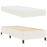 Struttura del letto con materasso Crema 100 x 200 cm Tessuto