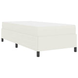 Struttura del letto con materasso Crema 100 x 200 cm Tessuto