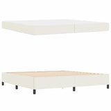 Struttura del letto con materasso Crema 200 x 200 cm Tessuto