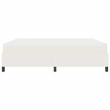 Struttura del letto con materasso Crema 200 x 200 cm Tessuto