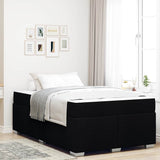 Struttura del letto con materasso Nero 120 x 190 cm Tessuto