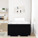 Struttura del letto con materasso Nero 120 x 190 cm Tessuto