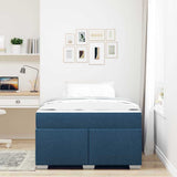 Struttura del letto con materasso Blu 120 x 190 cm Tessuto