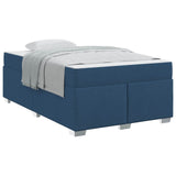 Struttura del letto con materasso Blu 120 x 190 cm Tessuto