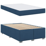 Struttura del letto con materasso Blu 120 x 190 cm Tessuto