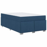 Struttura del letto con materasso Blu 120 x 190 cm Tessuto