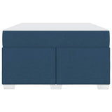 Struttura del letto con materasso Blu 120 x 190 cm Tessuto