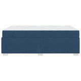 Struttura del letto con materasso Blu 120 x 190 cm Tessuto