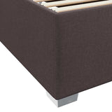Struttura del letto Marrone Scuro 120 x 200 cm Tessuto
