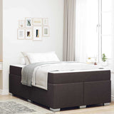 Struttura del letto Marrone Scuro 120 x 200 cm Tessuto