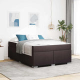 Struttura del letto Marrone Scuro 140 x 200 cm Tessuto