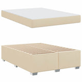 Struttura del letto con materasso Crema 140 x 200 cm Tessuto