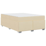 Struttura del letto con materasso Crema 140 x 200 cm Tessuto
