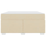 Struttura del letto con materasso Crema 140 x 200 cm Tessuto