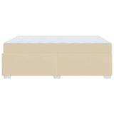 Struttura del letto con materasso Crema 140 x 200 cm Tessuto