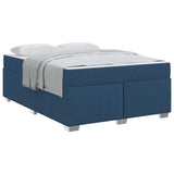Struttura del letto con materasso Blu 140 x 200 cm Tessuto